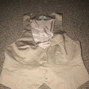 Tan dress vest